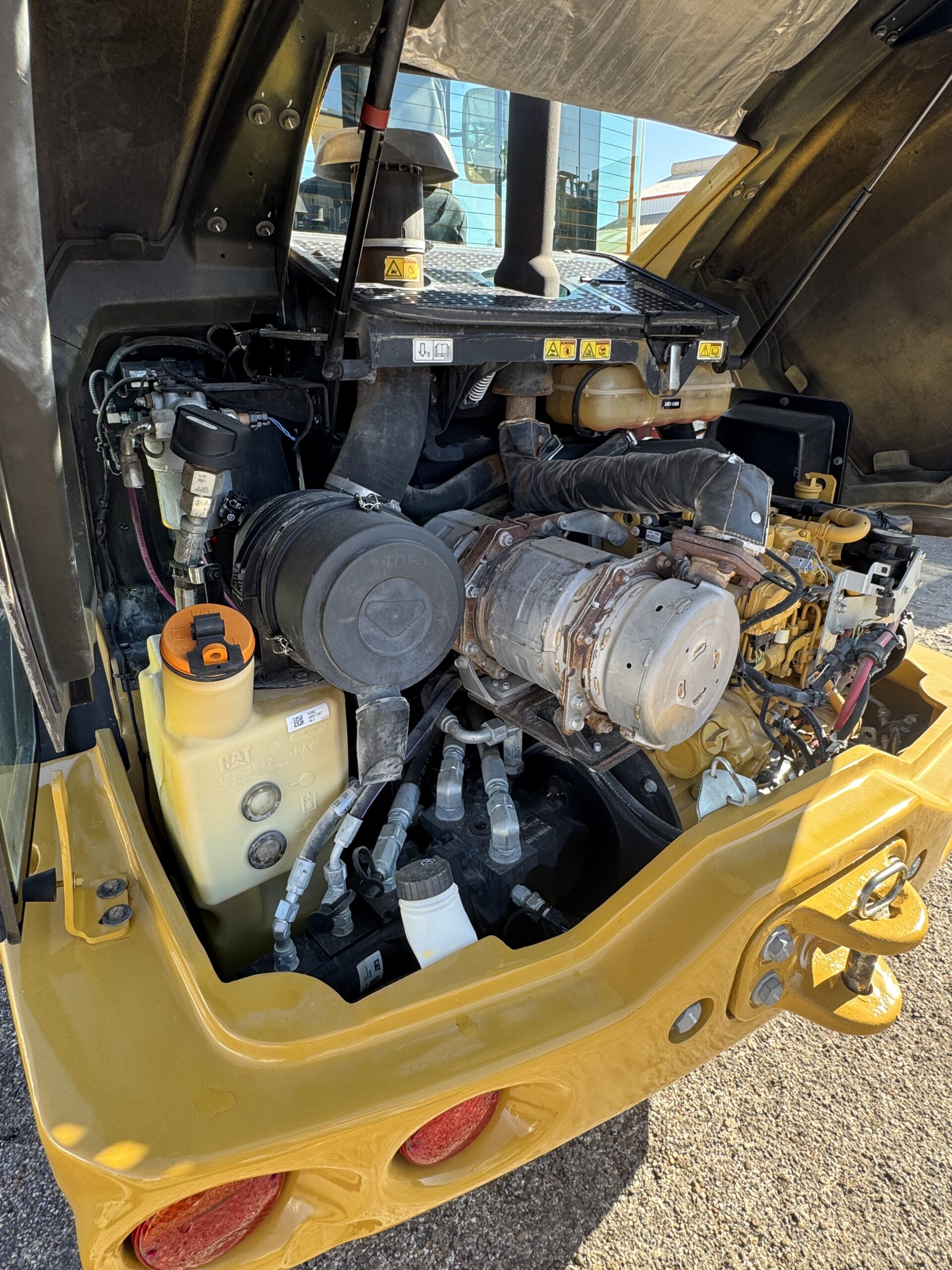 2019 Cat 906M compact wheel loader for sale with 4753 hours, engine view 3