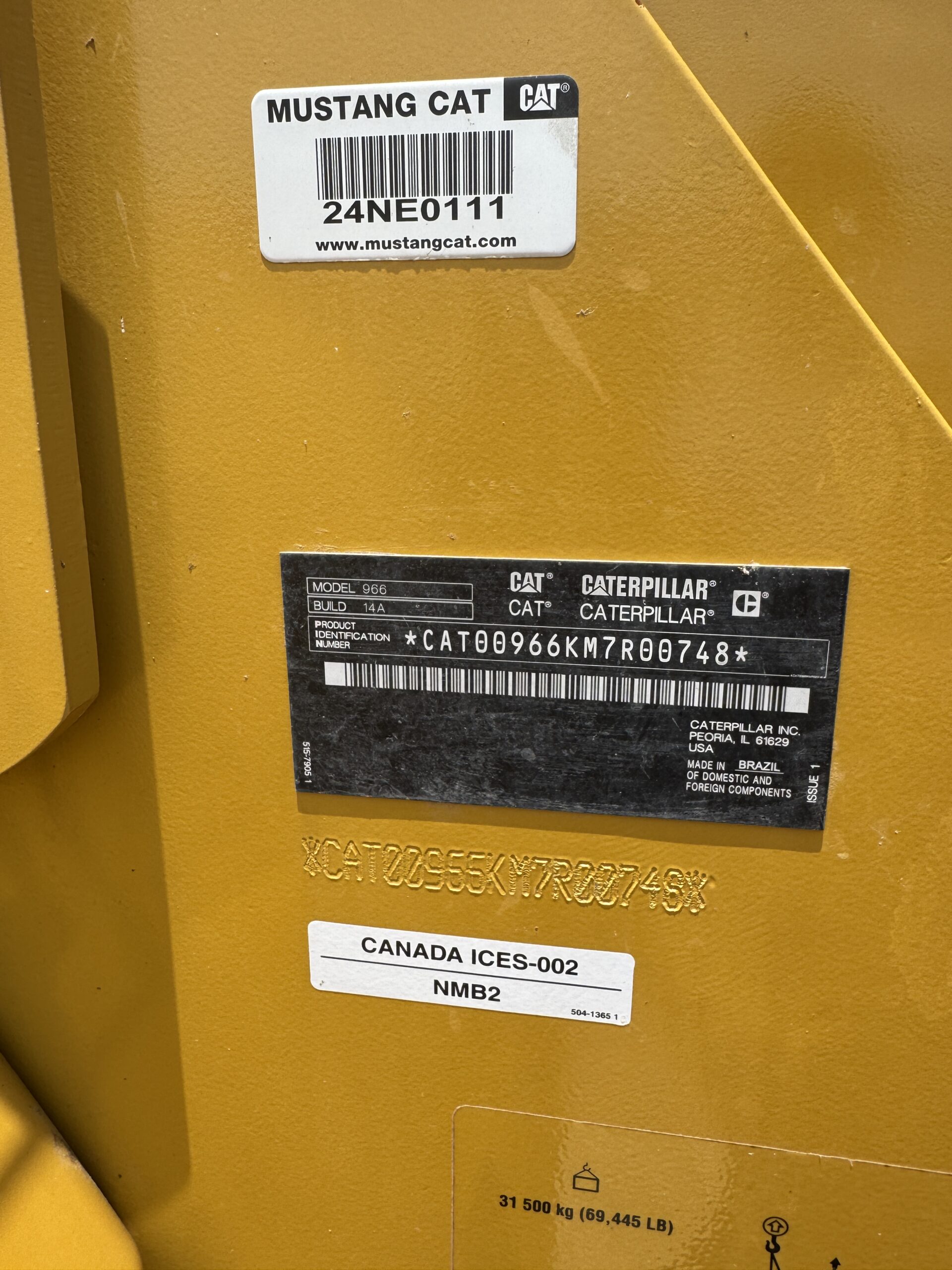 Premium Cat wheel loader with quick coupler system