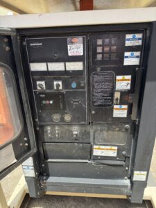 Control panel of the used 2016 Doosan G25 20KW skid generator #7679 for sale in Houston