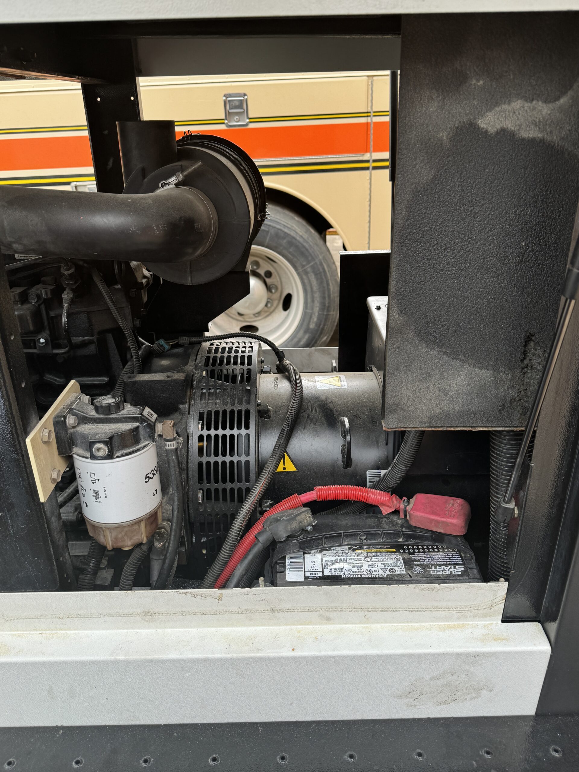 Engine view 4 of 2017 Doosan 30KW trailer generator for sale, Mobile power unit 7824 with 8259 hours