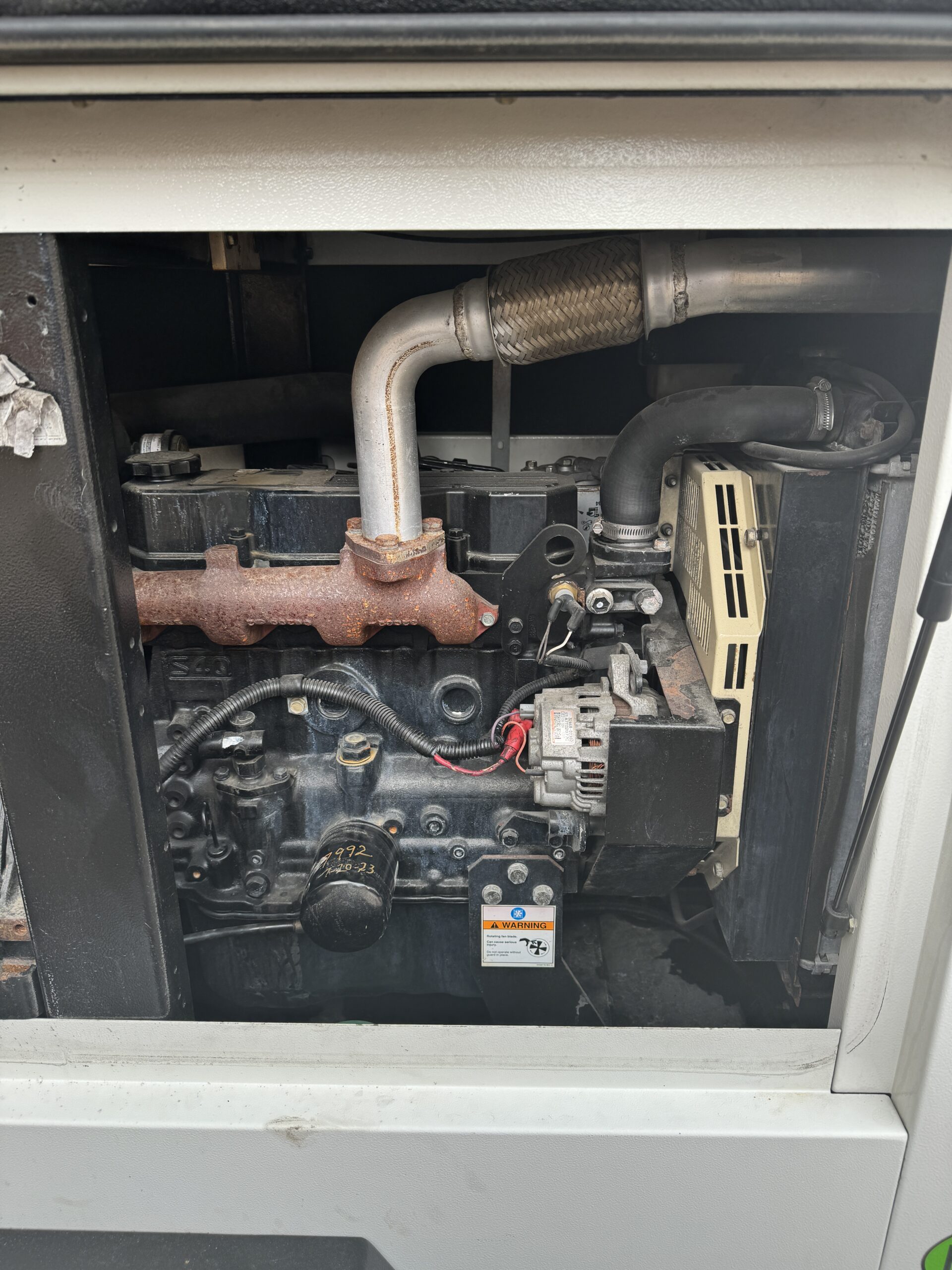 Engine view 1 of 2017 Doosan 30KW trailer generator for sale, Mobile power unit 7824 with 8259 hours