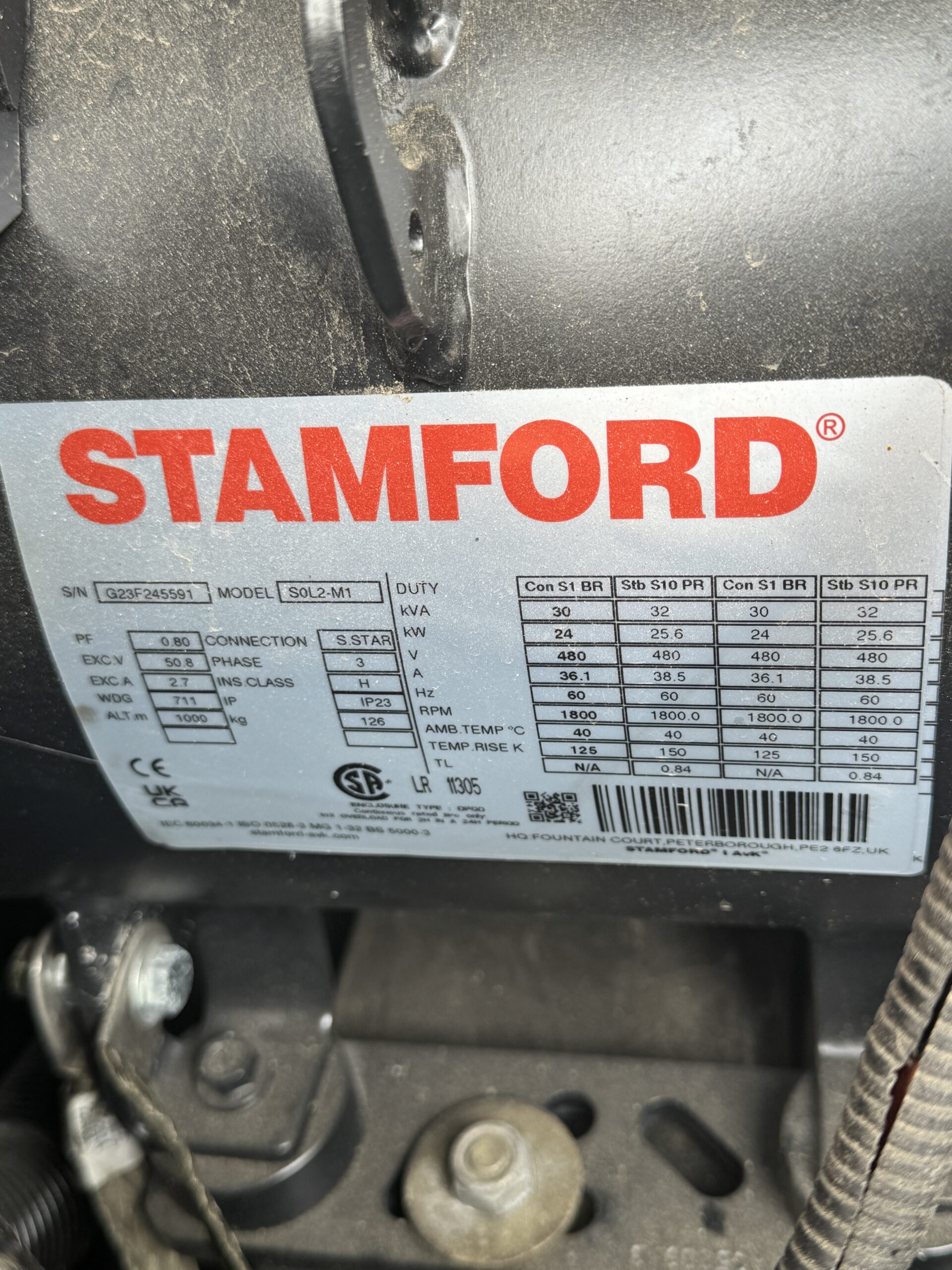 Stamford - 2017 Doosan 30KW trailer generator for sale, Mobile power unit 7824 with 8259 hours